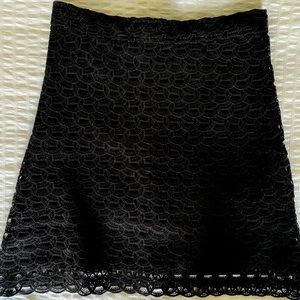 Black Sandro Lace Skirt